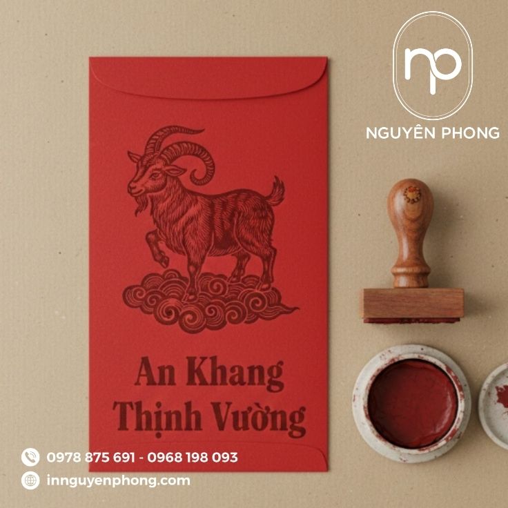 Lì xì màu đỏ may mắn